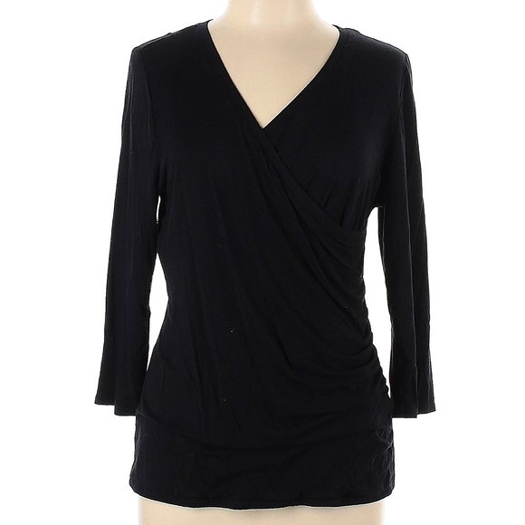 Grace Plunge Cross Front Long Sleeve Top - L - Picture 5 of 6